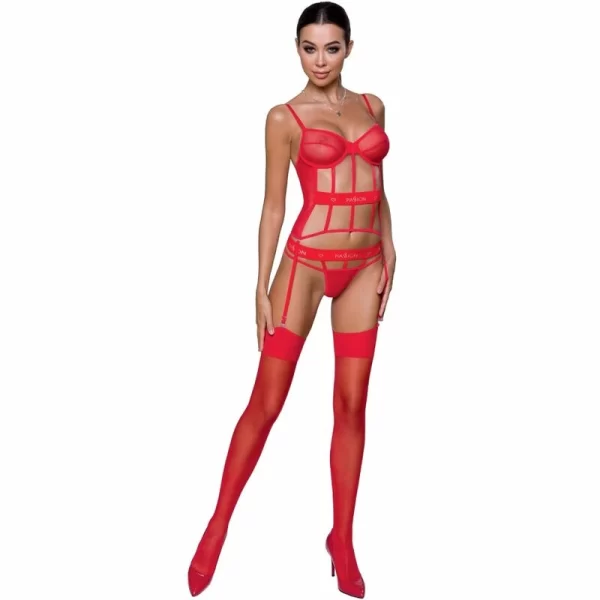 Passion Gorset Kyouka Czerwony L/XL - Regulowany