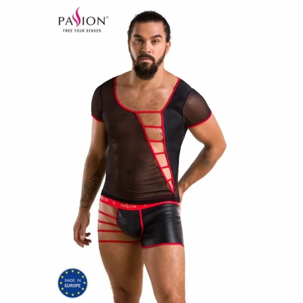 Passion 055 Set Mark czarny S/M elegancki komplet bielizny