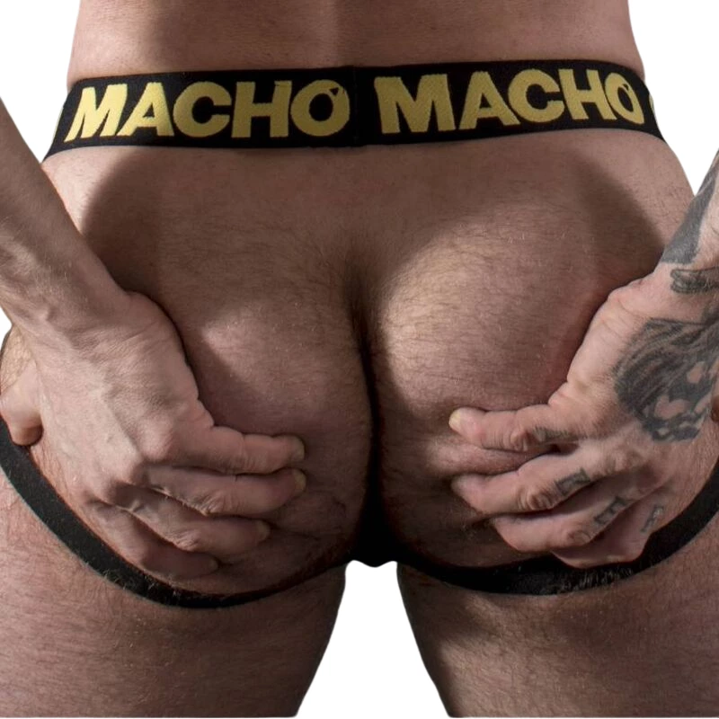 Macho MX25AC JOCK Yellow Synthetic Leather Athletic Support S - Boutique Anelma Macho MX25AC Jock S żołta skora elastyczne wykończenie