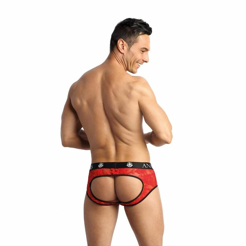 Anais Men Brave Jock Bikini L Red Lace Floral European Design - Boutique Anelma Anais Men Jock Bikini L czerwony - koronka