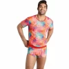Anais Men T-Shirt Falcon S lycra bananowy wzor dopasowany