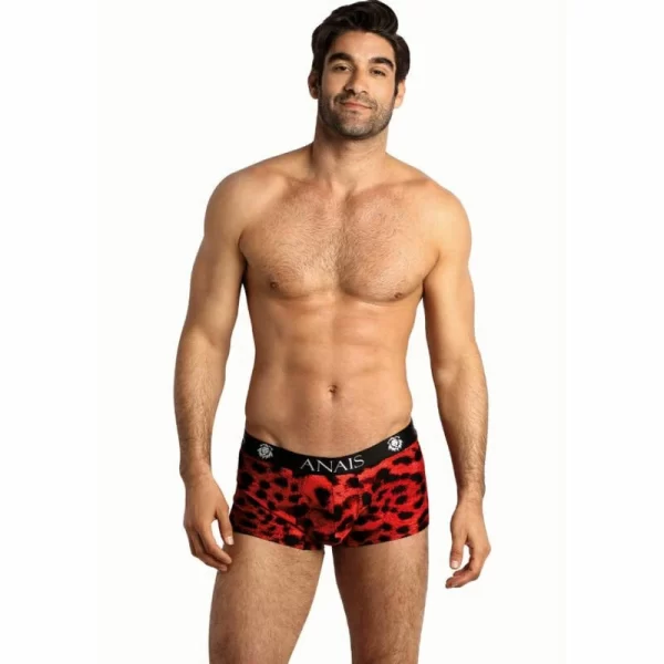 Anais Men Savage Boxer S czerwony mikrofibra print zwierzÄ™cy