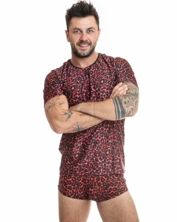 ANAIS MEN T-Shirt Tribal S - Czerwony
