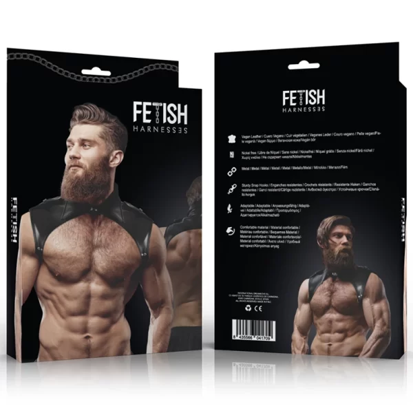 Fetish Submissive Attitude Men's Brigade Eco-Leather Adjustable Chest Harness