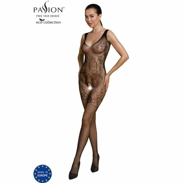 Passion Eco Collection Bodystocking BS012 czarny