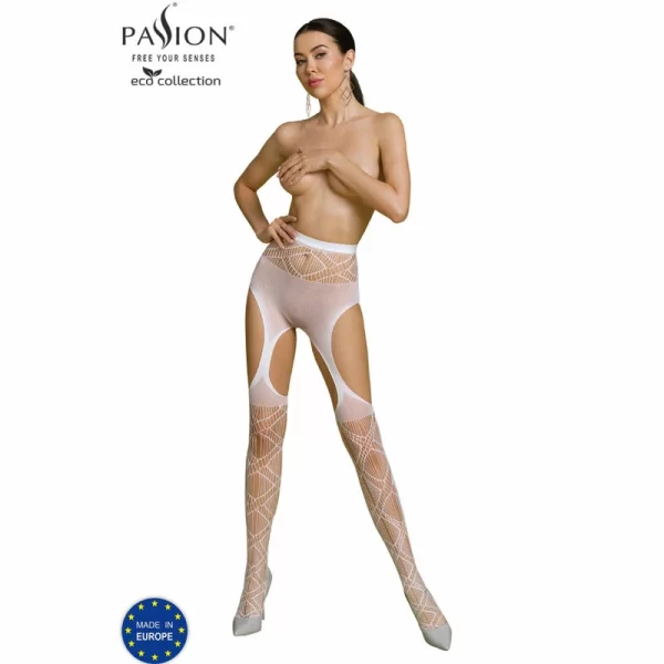 Passion Eco Collection Bodystocking ECO S005 biaÅ‚y - ekologiczny model