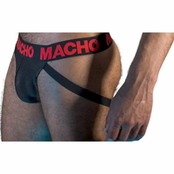 MACHO MX26X2 Jockstrap Black/Red XL - Semi-Transparent