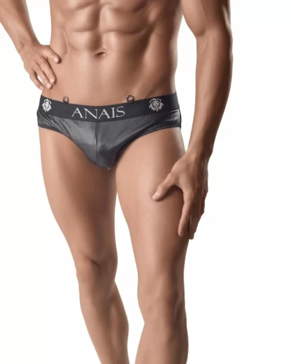 Anais Men Ares Slip L - szorty z siateczki i ekoskory