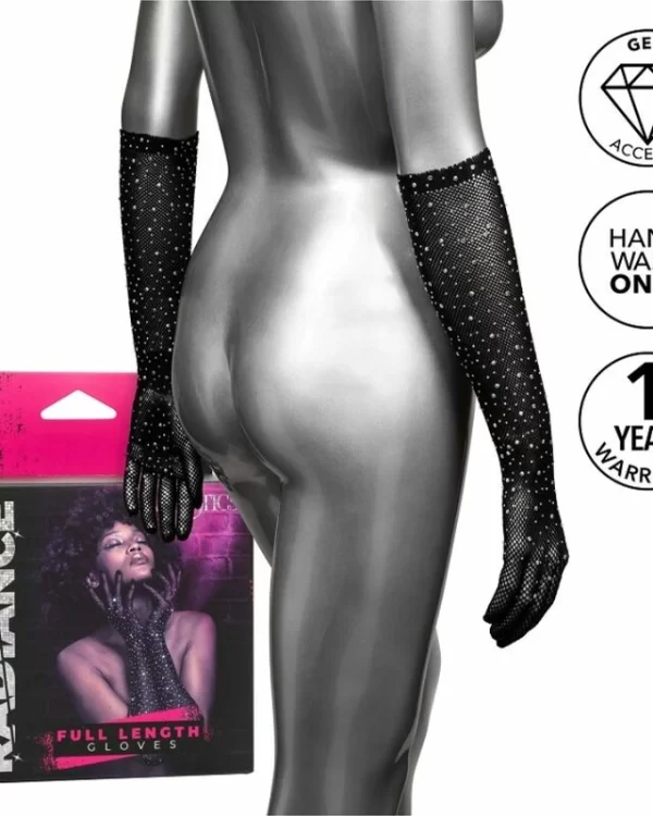 CalExotics Radiance RÄ™kawice Siatkowe z KrysztaÅ‚kami DÅ‚ugie