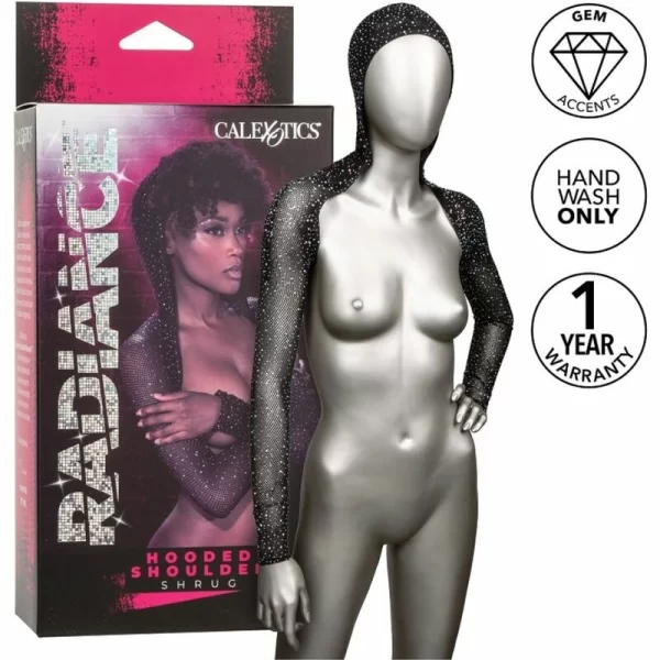 CalExotics Radiance Shrug z Kapturem Kristaliczny Czarny Uniwersalny