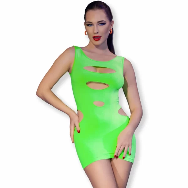 Chilirose CR 4621 Sukienka bezszwowa zielona S/M elastyczna mini