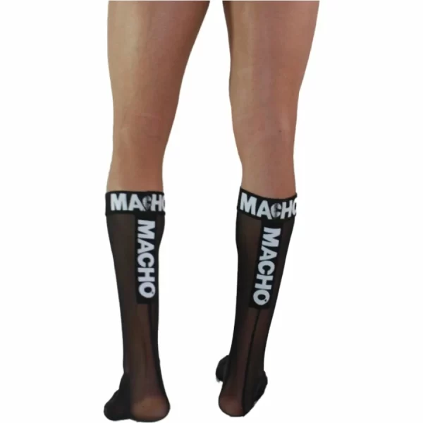 Macho Thin Socks Black One Size - Semi-Transparent