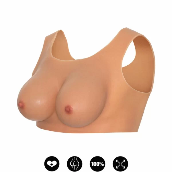Hidden Desire Alter Ego Top z Modelowanymi Piersiami E-Cup Flesh Silikon