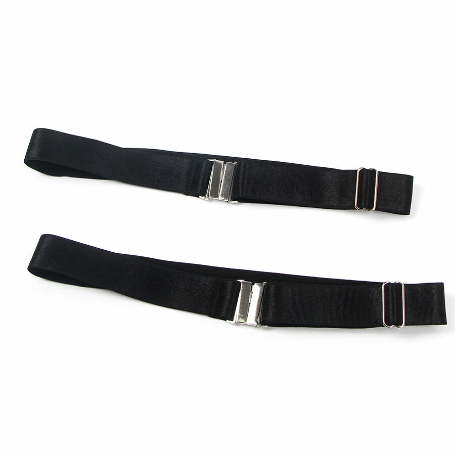 SUBBLIME Regulowane klamry na nogi czarne PU elastyczne paski - Boutique Anelma SUBBLIME 957476 Adjustable Leg Straps with Buckle System Black PU