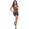 Passion BS113 Czarne Koronkowe Bodystocking z Otworem