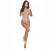 PASSION BS114 Bodystocking biaÅ‚a kratka
