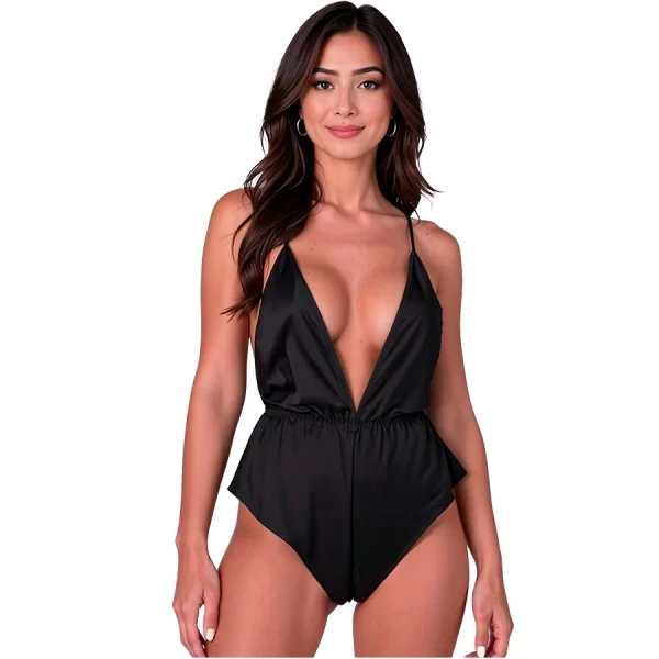 PASSION Sensie Body Czarny L/XL - Satynowe