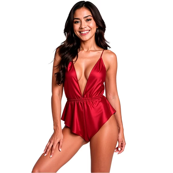 Passion Sensie Body Satynowe Burgund S/M - Elegancja i Komfort