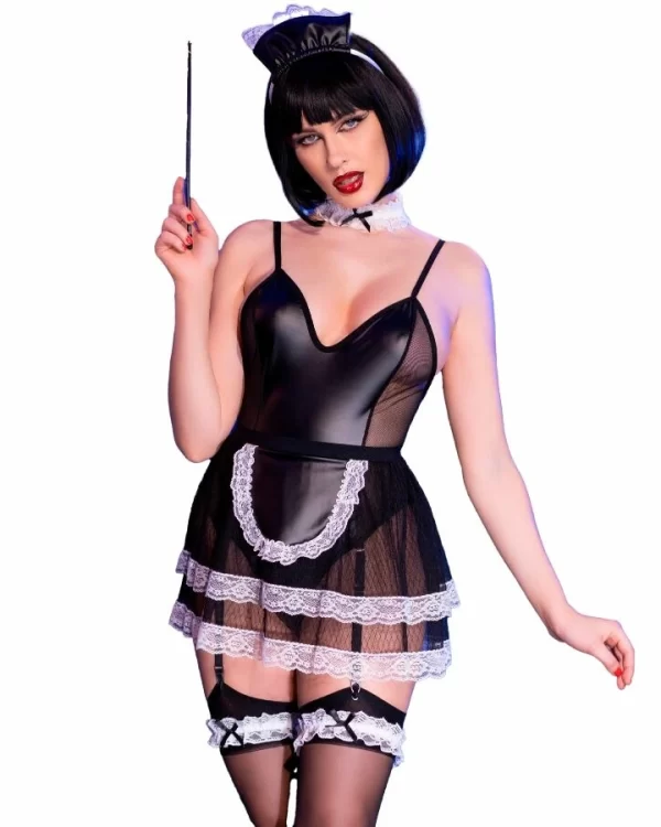 CHILIROSE CR 4628 Kostium Pokojowki Z Akcesoriami i KoronkÄ… S