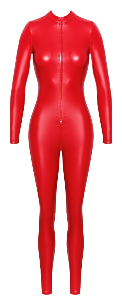 27308203021_hollow_nor_b - Boutique Anelma Langarm-Overall im roten Powerwetlook