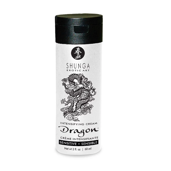 <p><strong>Shunga Dragon Cream Sensitive 60ml</strong> is a carefully crafted formula designed to provide a unique warming and cooling effect for couples seeking a more delicate