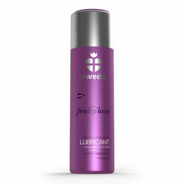 <p><strong>Swede Fruity Love Lubricant Raspberry Rhubarb 100ml</strong> is a premium water-based formula designed for those who value comfort