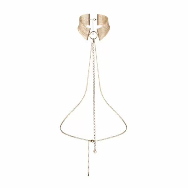 Bijoux Indiscrets Desir Metallique Gold Mesh Adjustable Collar