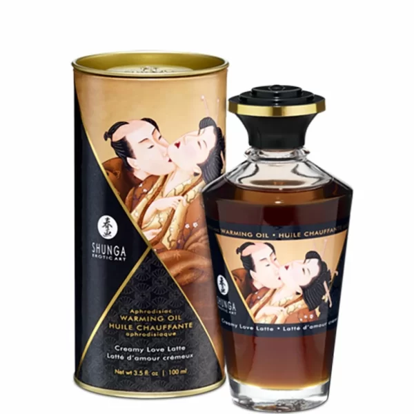 <p>Discover a unique addition to your intimate wellness routine with the Shunga Aphrodisiac Warming Oil Creamy Latte 100ml. This premium edible oil is crafted to enhance personal moments by combining a luxurious creamy latte flavor with innovative warming technology. The formula is activated by gentle breath