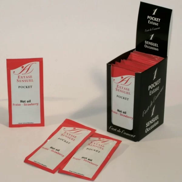 <h2>Extase Sensual Strawberry Warming Massage Oil with Pheromones 10ml</h2>