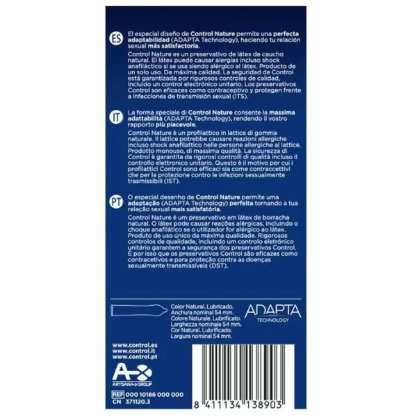 <strong>CONTROL Adapta Nature 12-Pack â€“ Advanced Transparent Latex Safety System</strong><br><br>Discover the CONTROL Adapta Nature