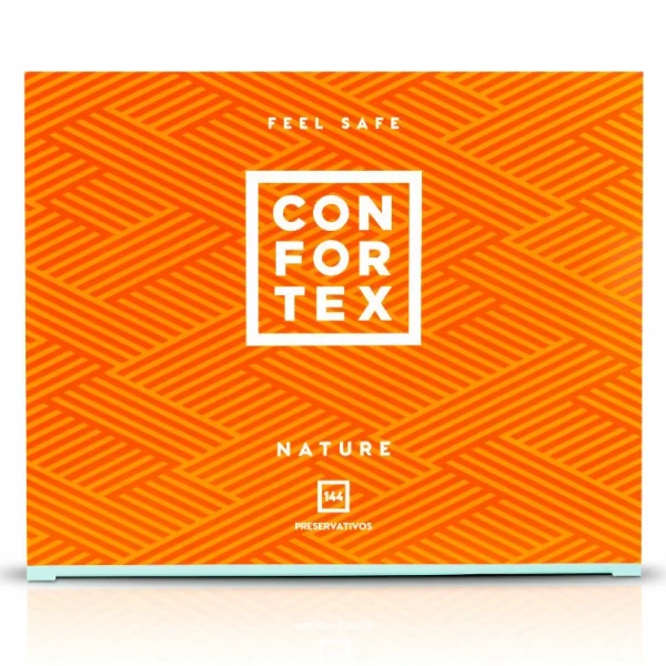 Confortex Nature 144-Pack Premium Latex Protective Sheaths 53mm