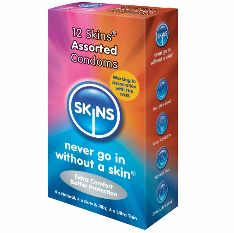 Skins Assorted 12-Pack Premium Latex Intimate Protection - Boutique Anelma Skins Assorted 12-Pack Premium Latex Intimate Protection