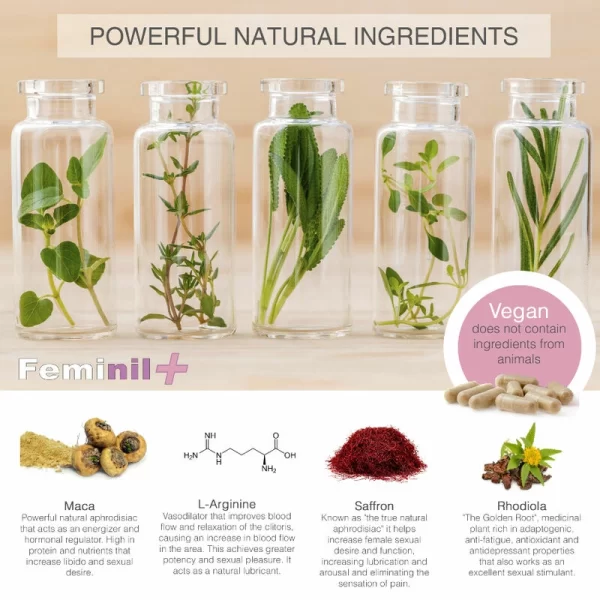 <h2>500 Cosmetics Feminil+ Womenâ€™s Wellness Supplement â€“ 30 Vegan Capsules</h2>