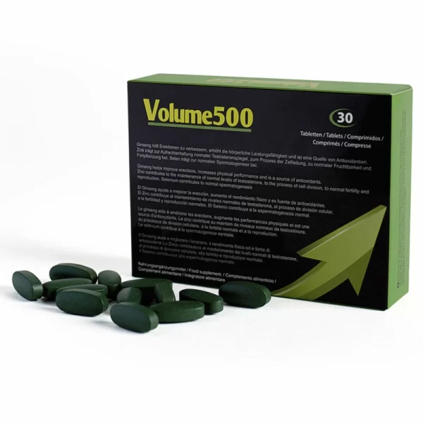 <strong>500 Cosmetics Volume500 Dietary Supplement for Male Wellness – 30 Tablets</strong><br><br>Support your well-being with the advanced <strong>Volume500</strong> supplement from 500 Cosmetics. Specially developed to contribute to male reproductive health
