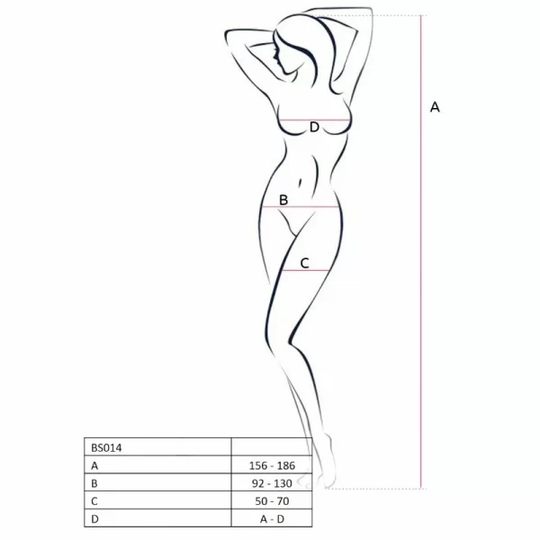 Passion BS014 White Bodystocking - Elegant Fishnet