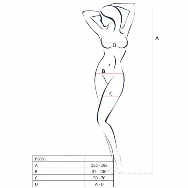 PASSION BS031 Bodystocking Black - Elegant Fishnet One Size