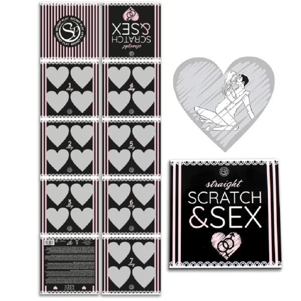 <strong>Secret Play Scratch & Fun Game for Straight Couples Multilingual Edition</strong> is an engaging interactive board game designed to inspire creativity and connection in partnerships. This model offers a unique week-long series of daily activities