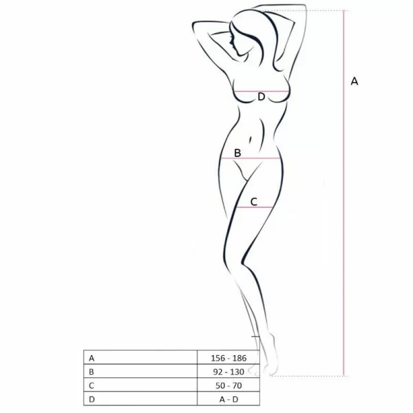 Passion BS056 Red Bodystocking - One Size