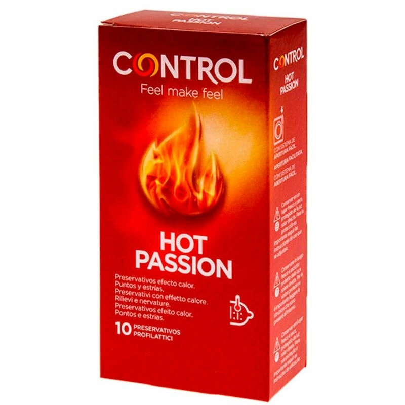 Control Hot Passion Warming Effect Condoms 10 Pack - Boutique Anelma Control Hot Passion Warming Effect Condoms 10 Pack