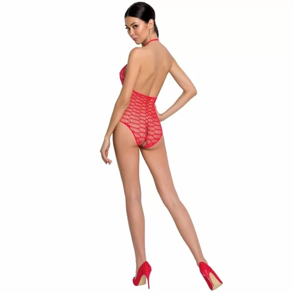 Passion BS087 Red Fishnet Bodystocking with Lace