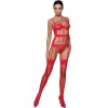 Passion Kyouka Corset Red L/XL - Adjustable Straps & Matching Thong - Boutique Anelma Passion Gorset Kyouka Czerwony L/XL - Regulowany