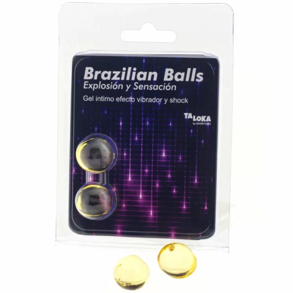 <b>Taloka Duo Vibrating Brazilian Massage Spheres with Stimulating Gel 2pcs</b><br><br>
