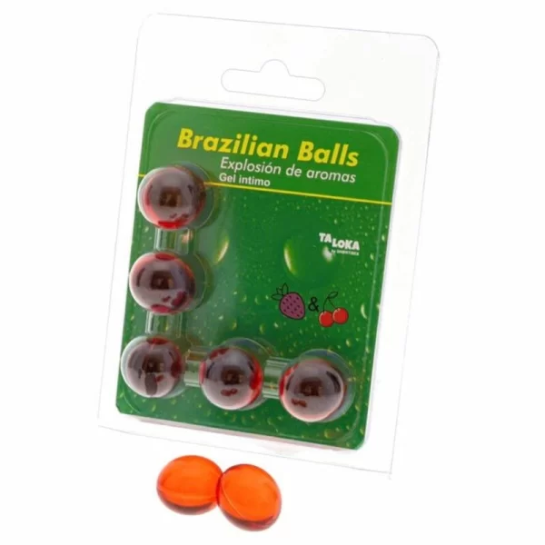 <strong>Taloka Brazilian Balls 5-Pack Intimate Gel Strawberry & Cherry Aroma</strong><br><br>