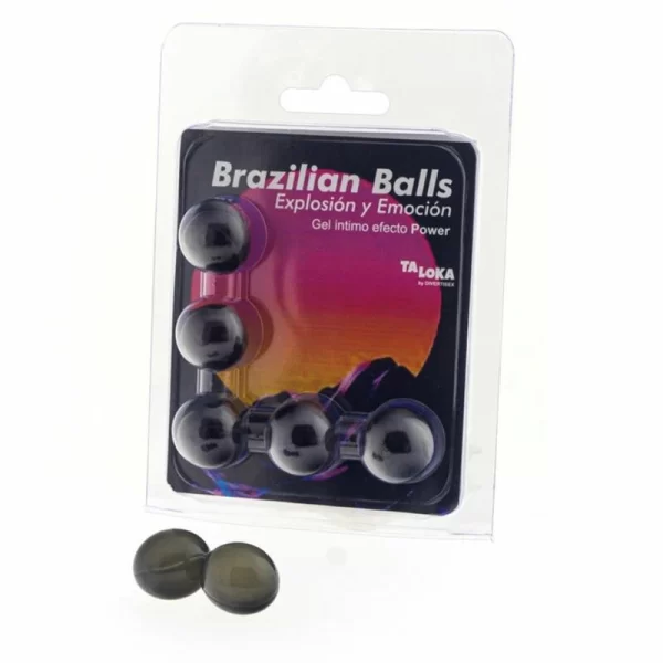 <b>Taloka 5 Brazilian Balls Power Effect Intimate Massage Gel Capsules</b> combine innovative encapsulated design with a unique energizing gel formula
