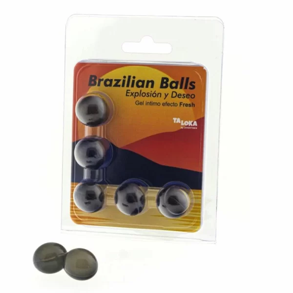 <b>Taloka Brazilian Spheres Fresh Effect Massage Gel 5pcs</b><br><br>Experience a new dimension of well-being and care with the Taloka Brazilian Spheres Fresh Effect Massage Gel. This innovative set includes 5 individually portioned spheres