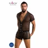 PASSION Michael Black Set S/M - Modern Polyurethane Lingerie EU-Made - Boutique Anelma Passion Michael Black S/M - Komplet bielizny z poliuretanu i poliestru
