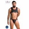 Passion Body Adam Black S/M - Elegant Polyurethane & Polyester Bodysuit - Boutique Anelma Passion Body Adam Black S/M - stylowa bielizna z certyfikatem Oeko-Tex