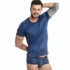Anais Men T-Shirt morski S czarny tiul granatowe paski