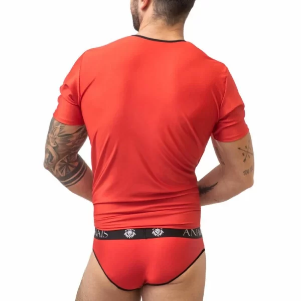 ANAIS Men SOUL Microfiber T-Shirt Red & Black - Size M