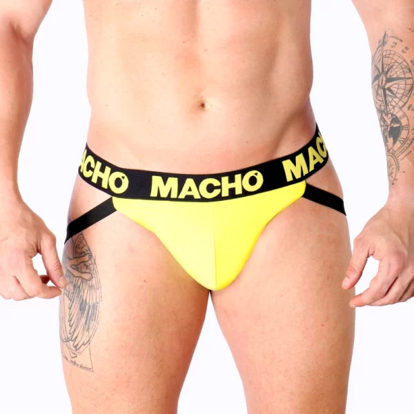 MACHO MX25A Jockstrap Lycra Å¼oÅ‚ty S - sportowa bielizna mÄ™ska
